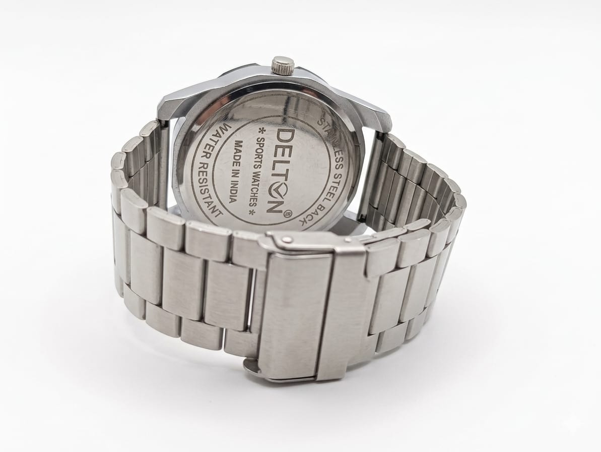Delton Men's White Dial Stainless Steel Watch – Premium Multi-Function Wrist Watch