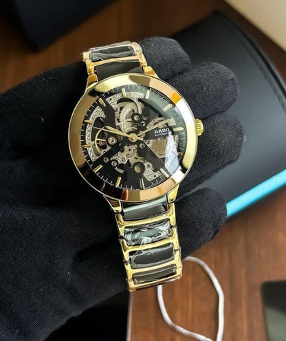 Rado HyperChrome Skeleton Gold Automatic Watch