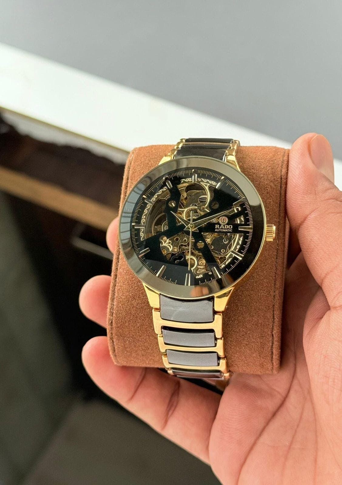 Rado HyperChrome Skeleton Gold Automatic Watch