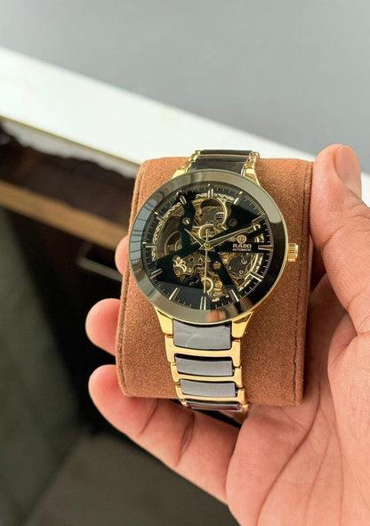 Rado HyperChrome Skeleton Gold Automatic Watch