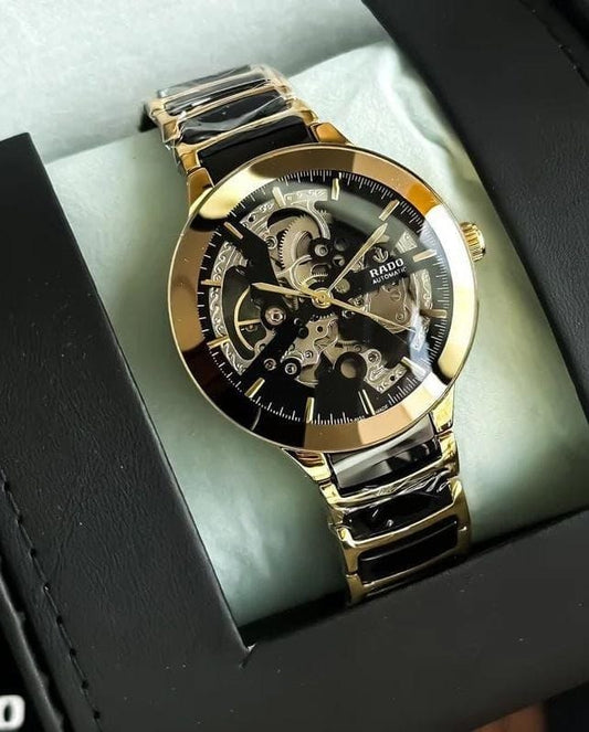 Rado HyperChrome Skeleton Gold Automatic Watch