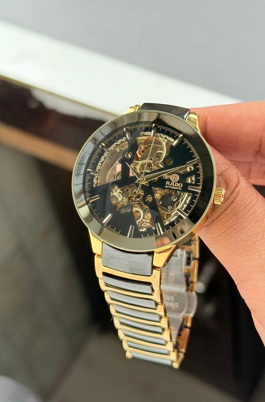 Rado HyperChrome Skeleton Gold Automatic Watch
