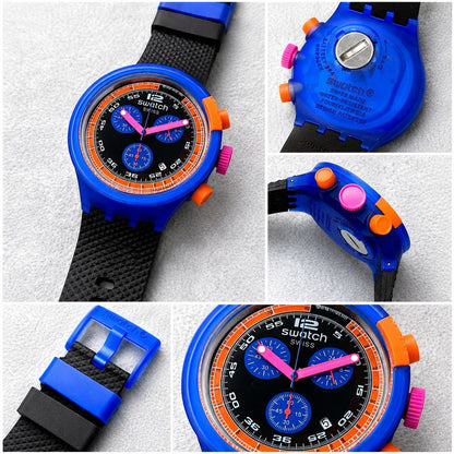 Swatch Blue Rebel Chronograph Unisex Watch