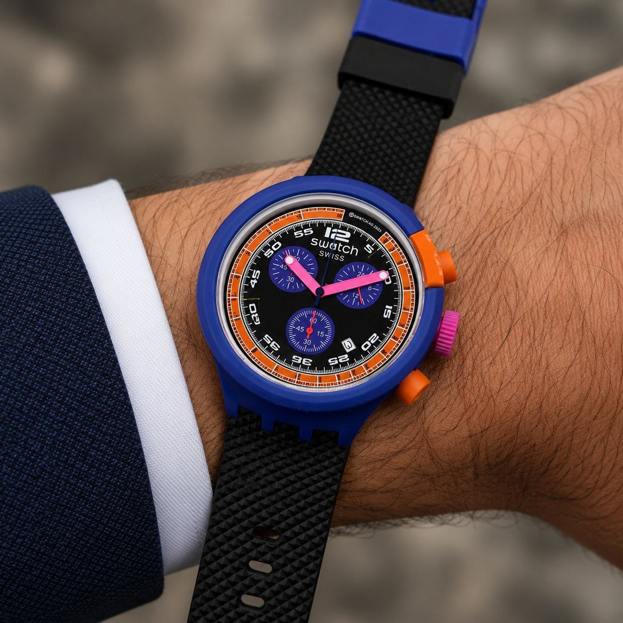 Swatch Blue Rebel Chronograph Unisex Watch