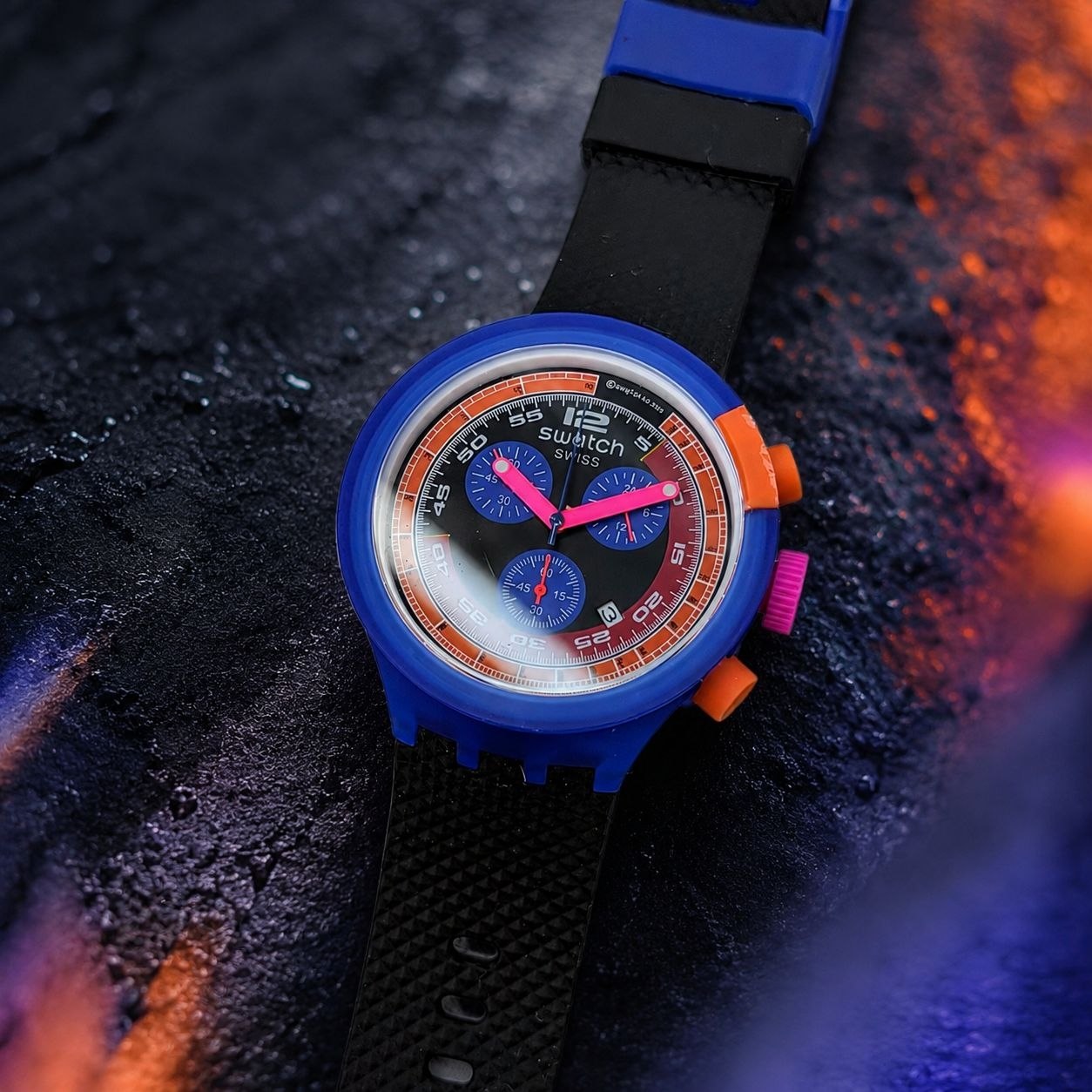 Swatch Blue Rebel Chronograph Unisex Watch