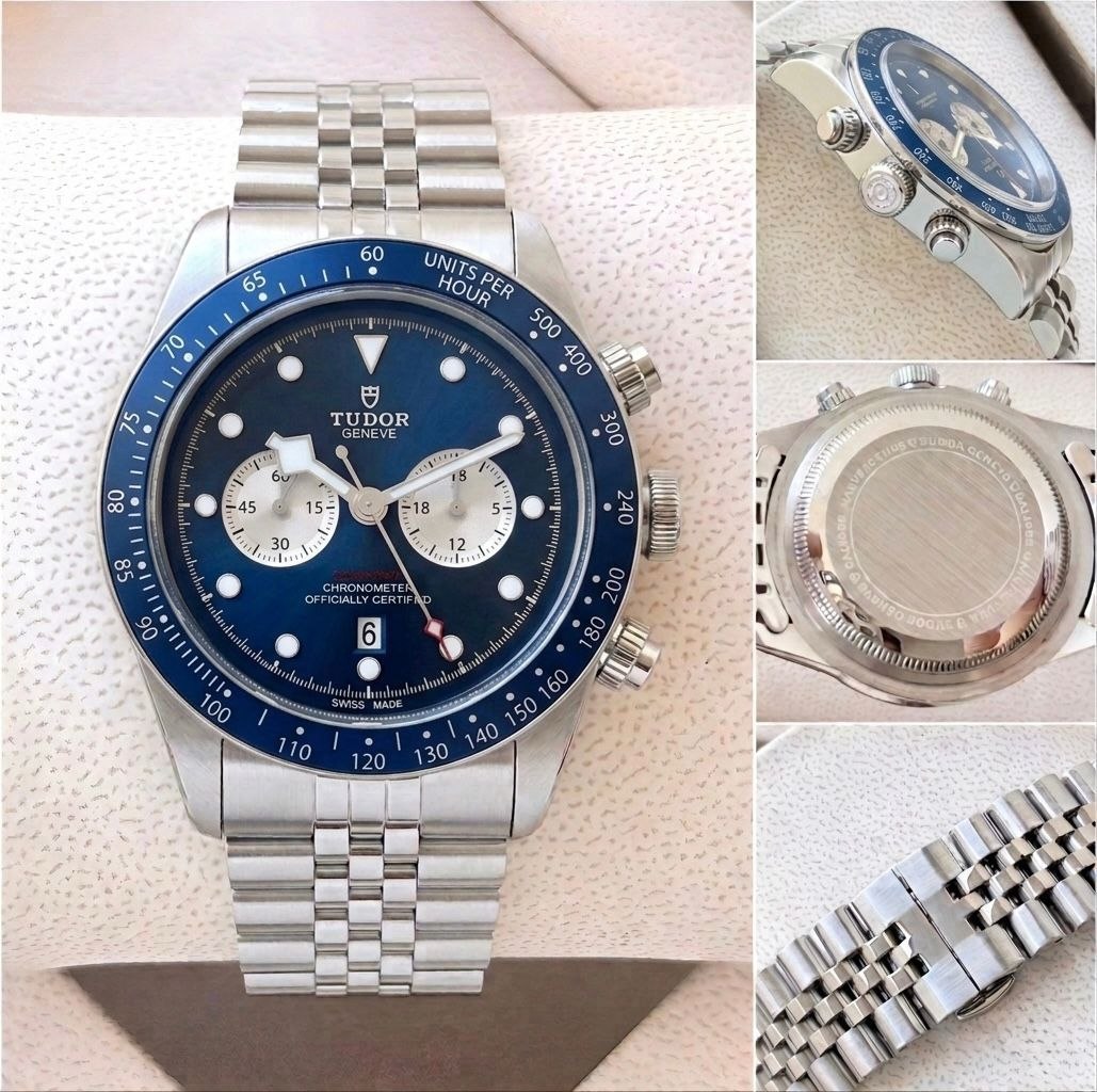 Tudor Black Bay Chronograph Blue Dial Men's Watch – 42mm Stainless Steel Watch