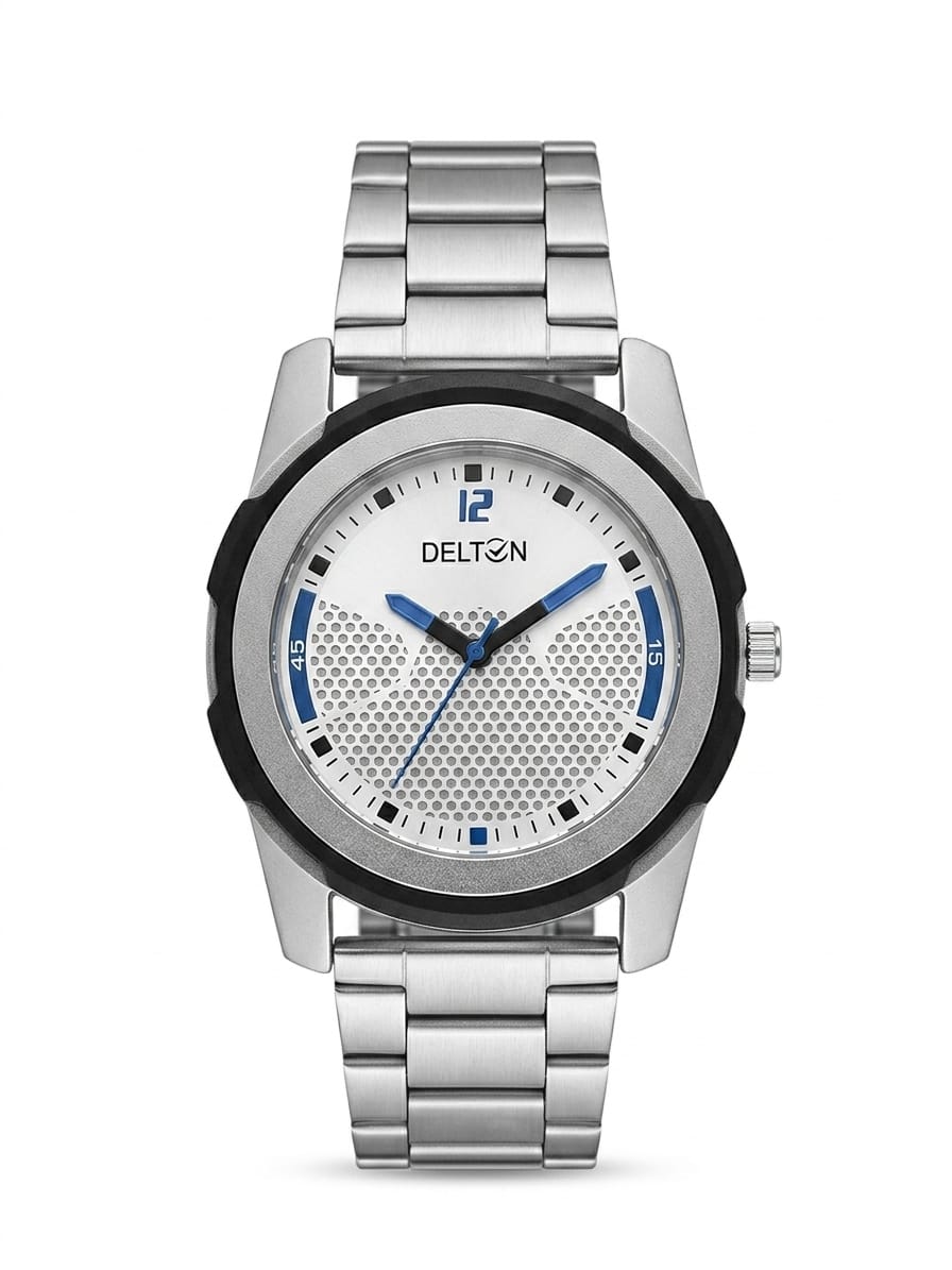Delton Silver & Blue Men's Analog Watch