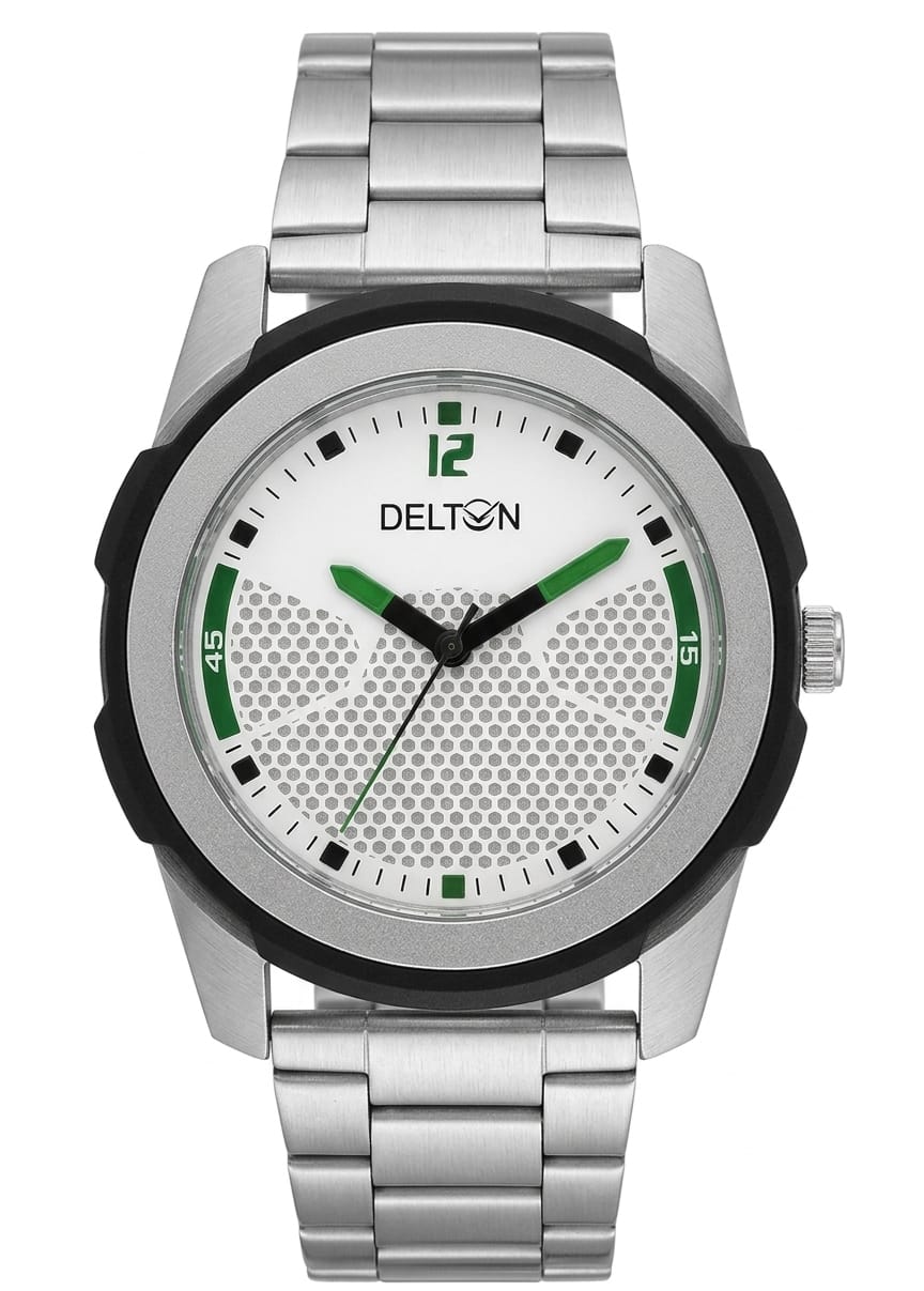 Delton Silver & Green Men's Analog Watch