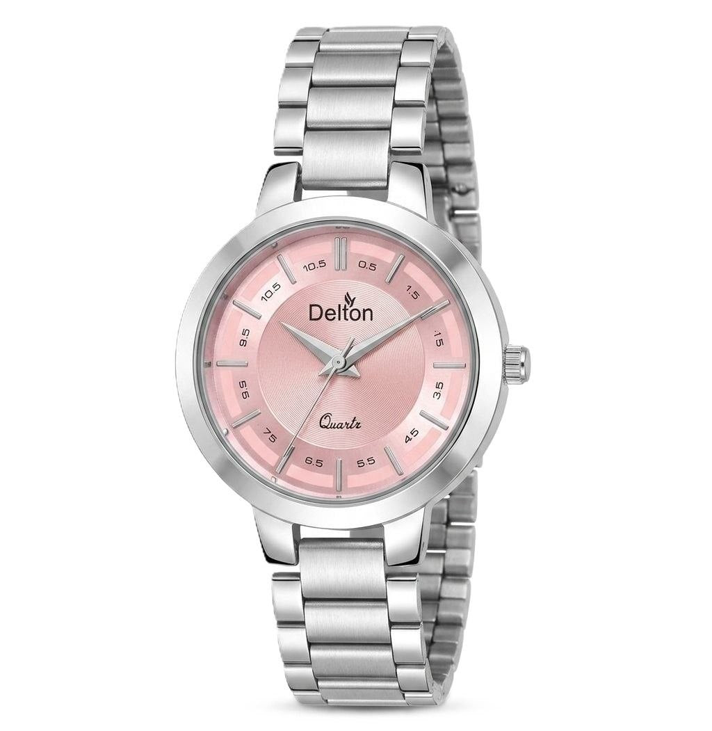 Delton Fashion Women’s Quartz Wrist Watch Pink Dial