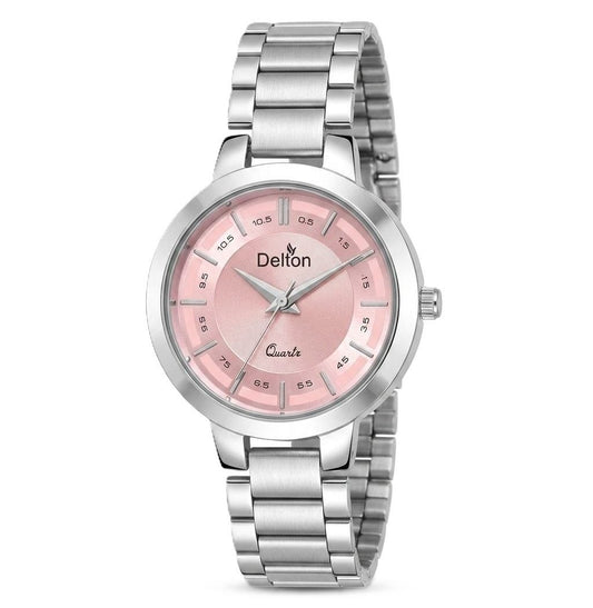 Delton Fashion Women’s Quartz Wrist Watch Pink Dial