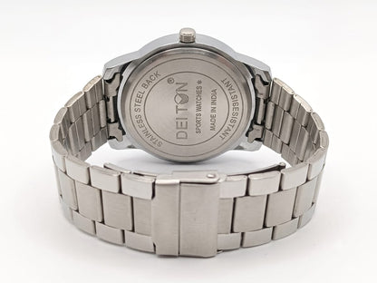 Delton Men's Purple Dial Stainless Steel Watch – Premium Multi-Function Wrist Watch