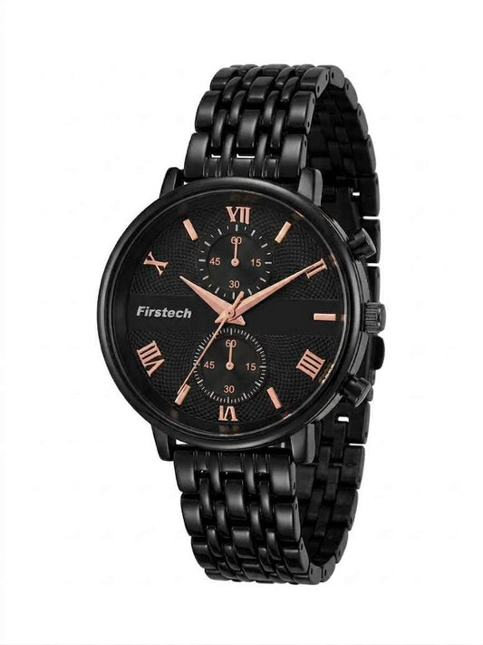 Firstech Black Chronograph Men's Watch