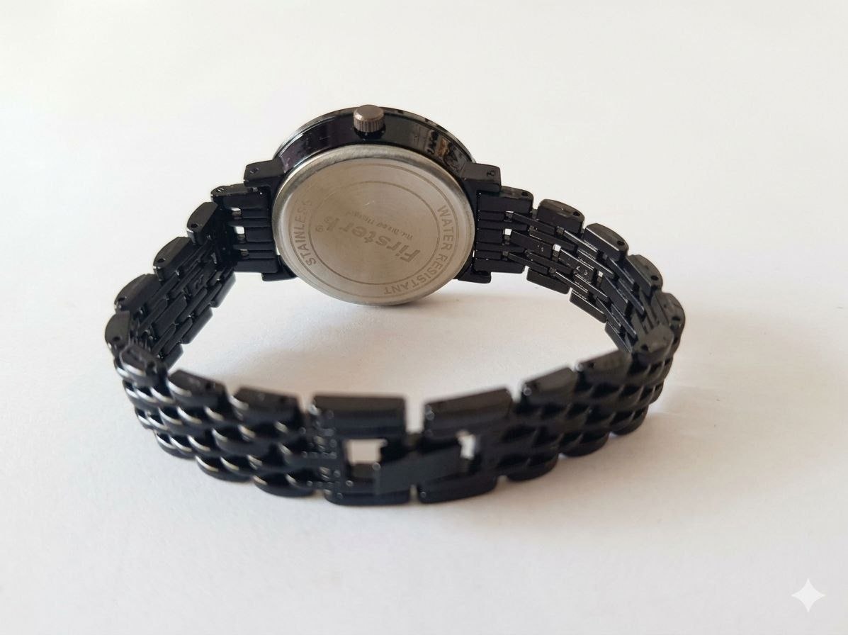 Firstech Black Chronograph Men's Watch